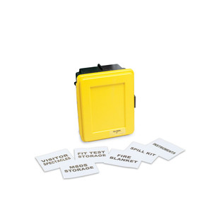 Allegro 4500-Y Generic Yellow Wall Case with Label Kit and 1 Shelf