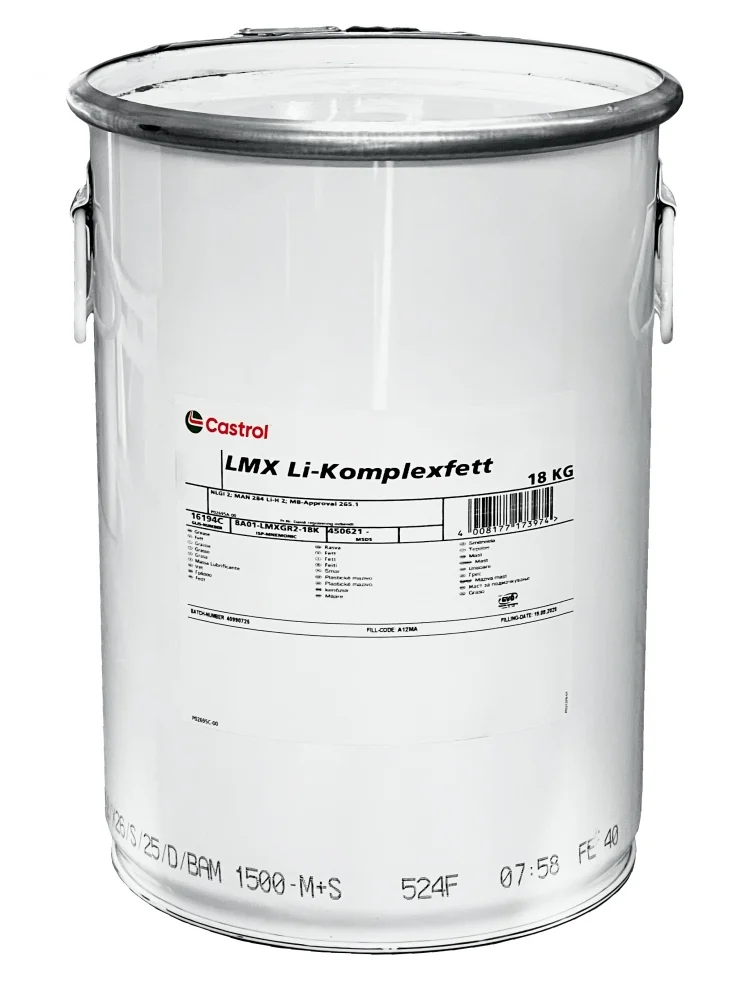 Castrol LMX Li Lithium complex EP bearing grease NLGI 2 brown 18kg