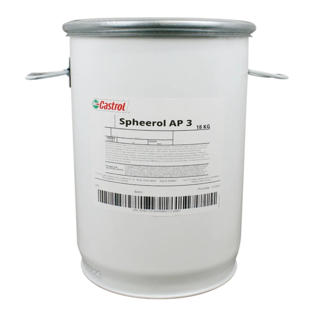 Castrol Spheerol AP 3 Lithium-based bearing grease NLGI 3 18kg bucket